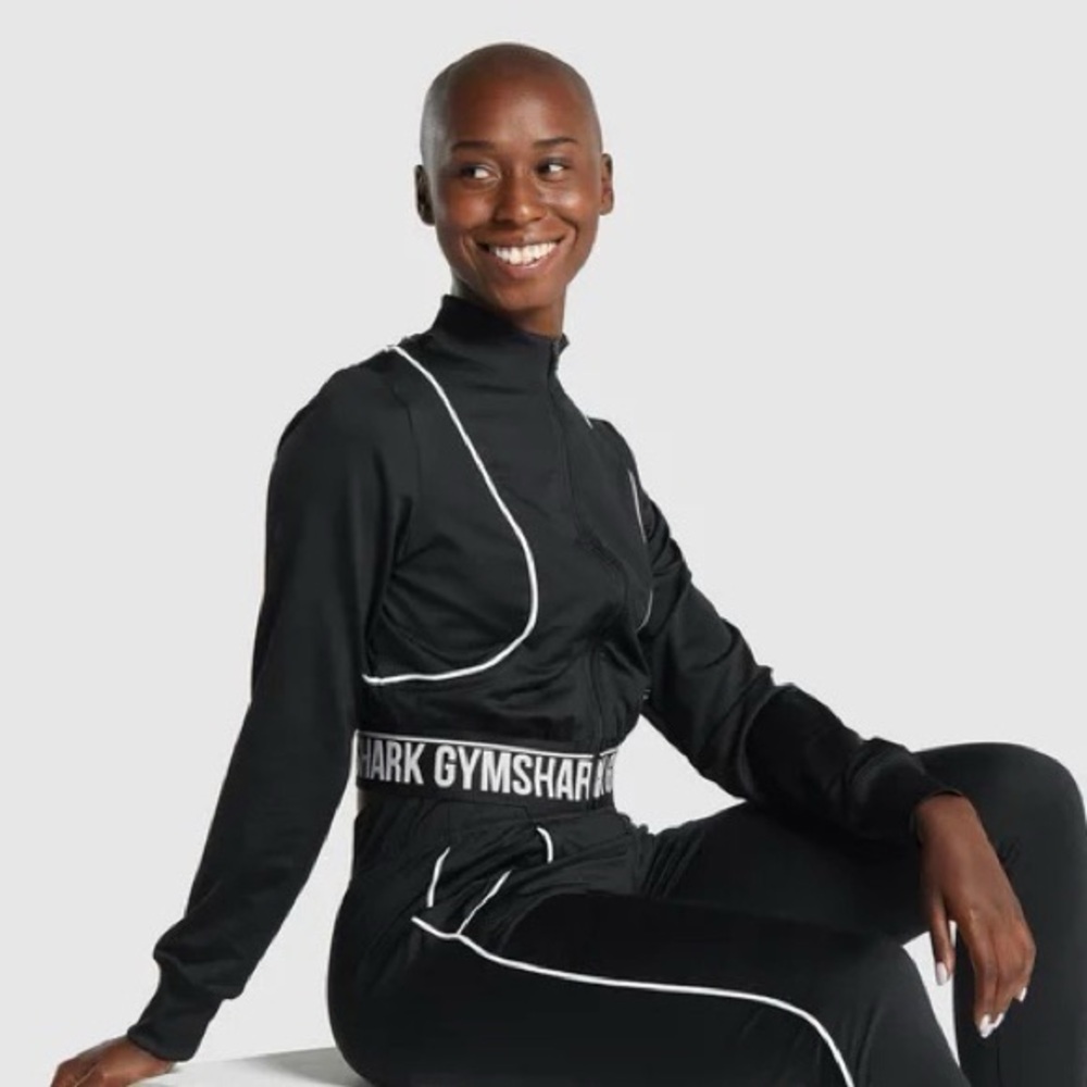 Gymshark Recess Track Top Black Size Medium - Picture 2 of 9